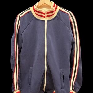 Men's Navy and Red Striped Lightweight Jacket